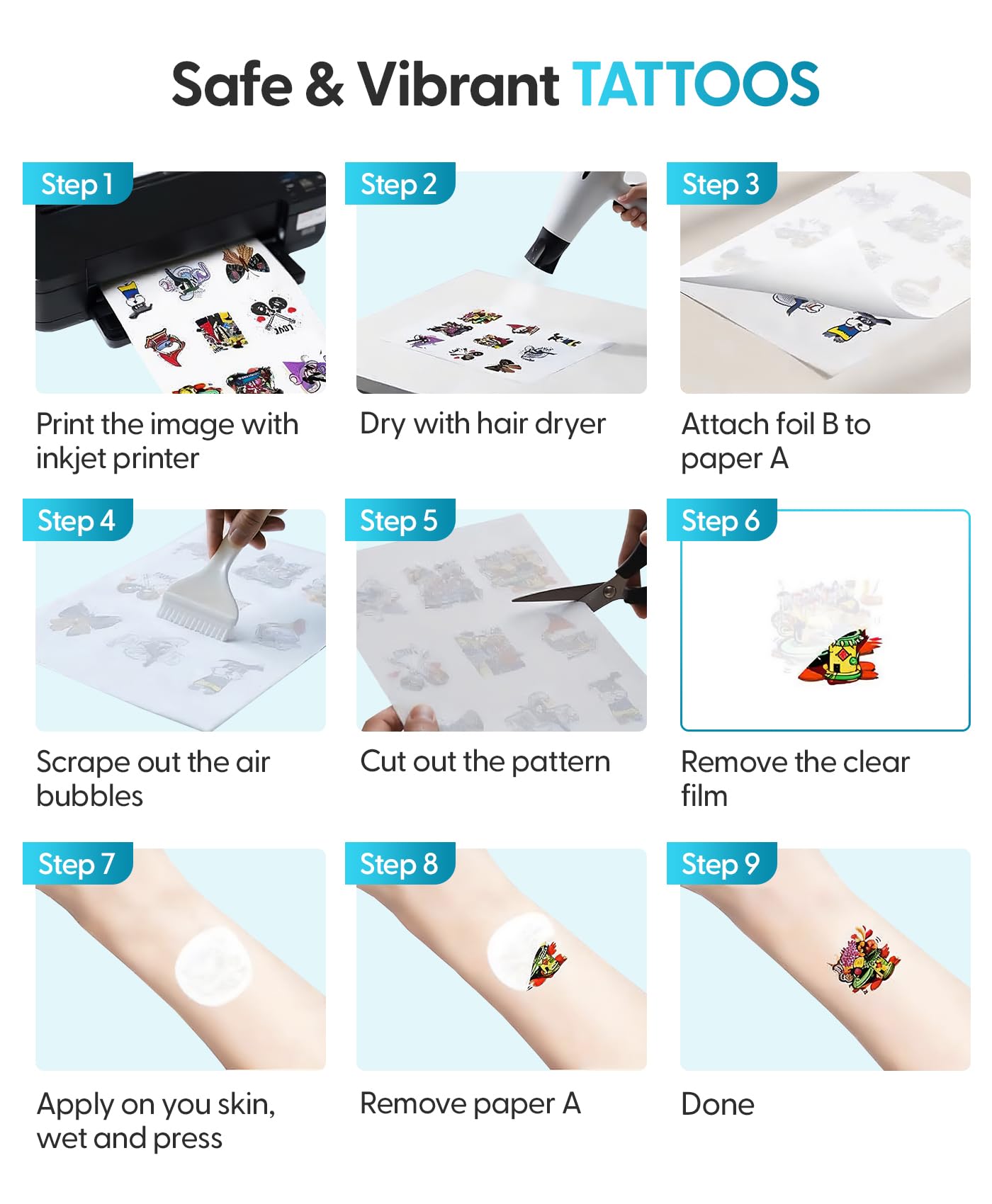 Silhouette Media-Tattoo Temporary Tattoo Paper