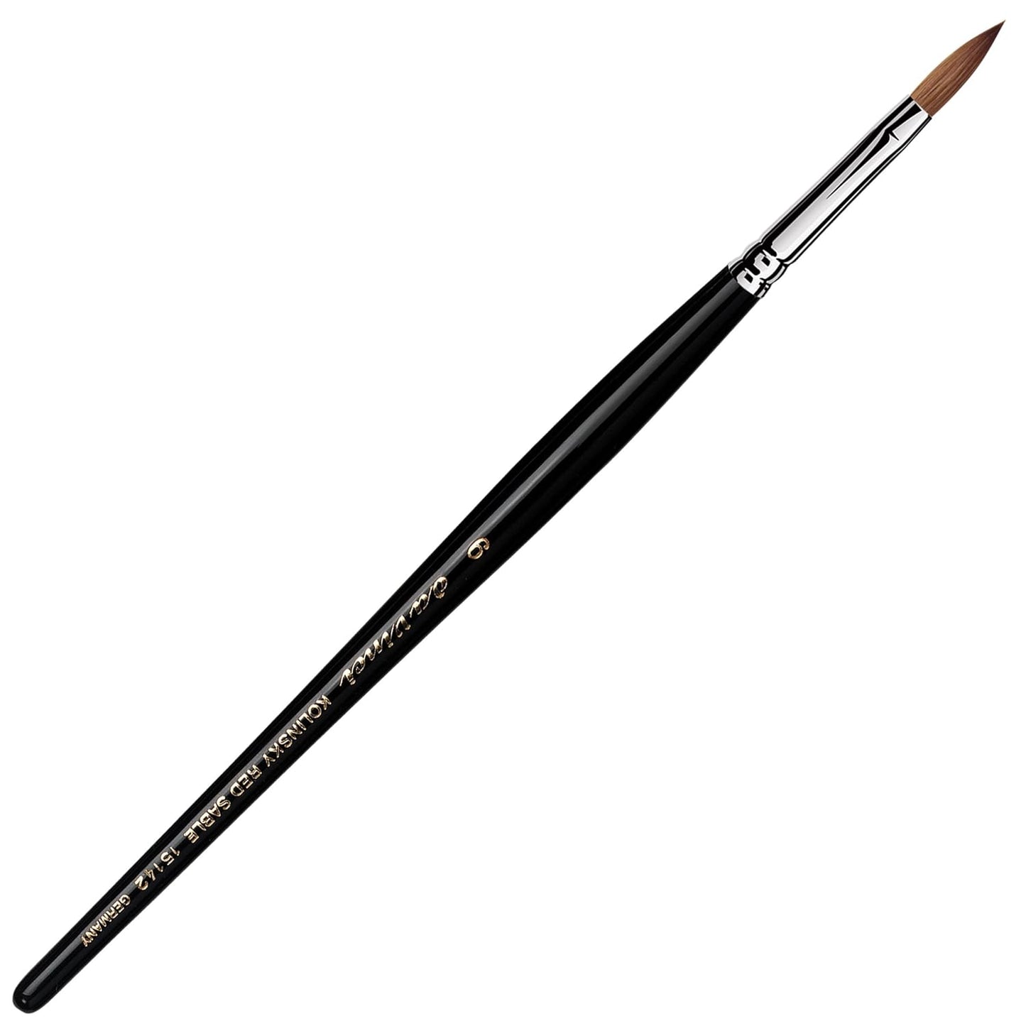 da Vinci Size 6 Acrylic Nail Brush - Round Russian Red Sable with Blue Handle