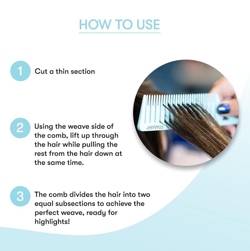 Framar Star Struck Silver Hair Foil | Dreamweaver Highlight Comb Set for Easy Coloring