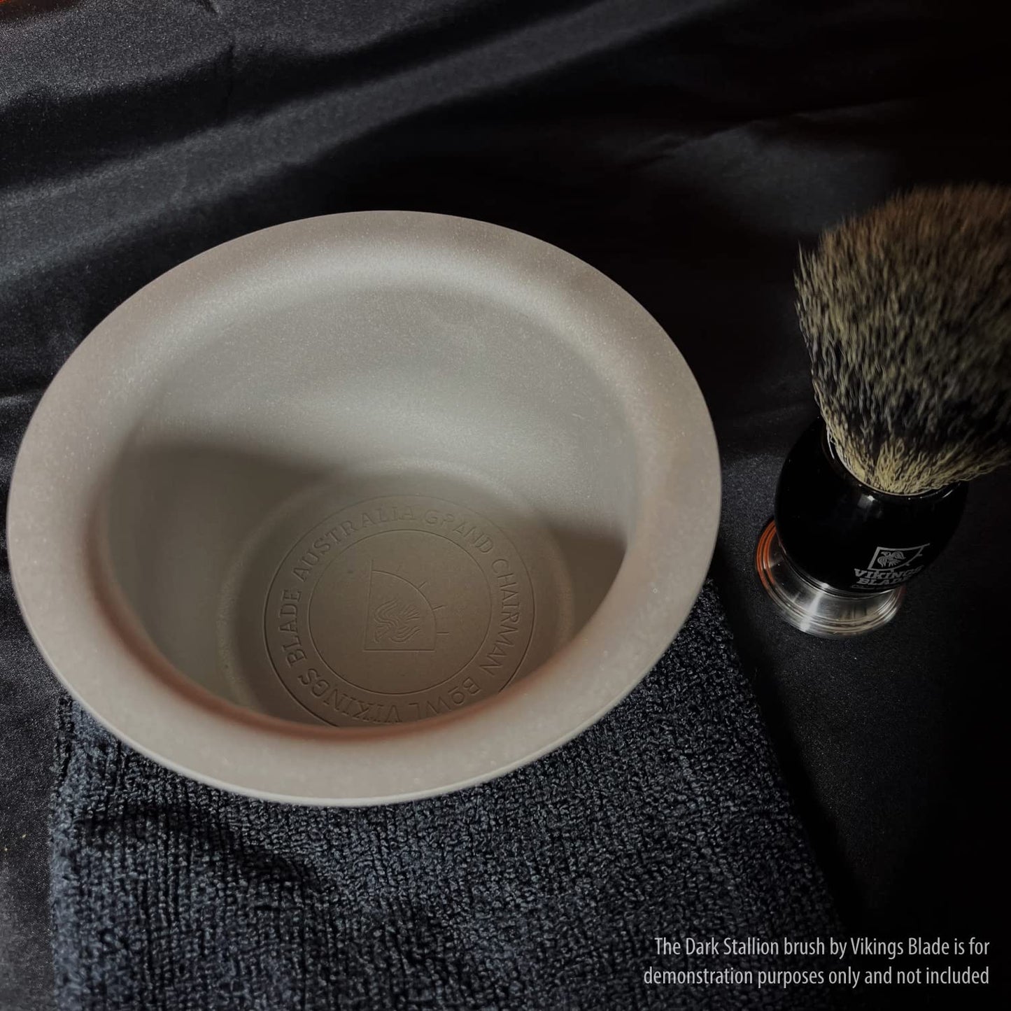 Vikings Blade Luxury Shaving Soap Bowl, Sandblasted Steel for Fast & Thick Lather, Unbreakable, Tactile Texture