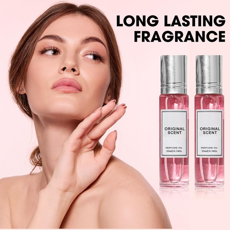 Leixu 2Pcs Women’s Roll-On Perfume, Long-Lasting Fragrance with Natural Essential Oils for Daily Charm