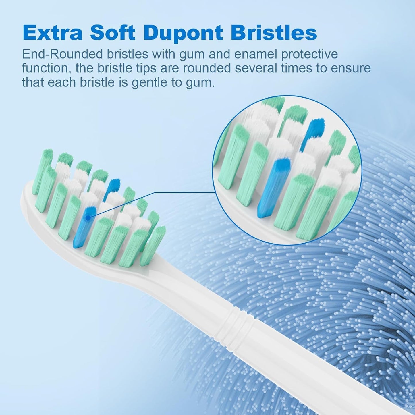 Replacement Toothbrush Heads Compatible with Philips Sonicare Electric Toothbrush,Replacement Brush Head for Replacement Heads C1 C2 G2 W 4100 HX9023/65 HX6062/65 and More Sonicare Snap-on Handles