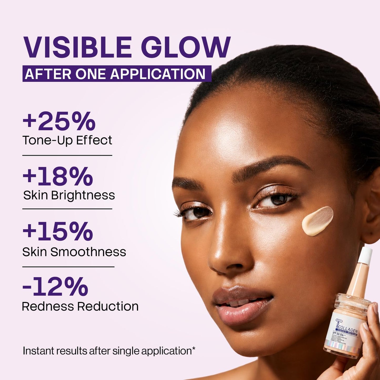 T-Collagen Sunscreen Serum SPF50+ – Lightweight UV Defense, No White Cast, Collagen + Stem-Cell Complex – For Sensitive Skin (4 Bottles)