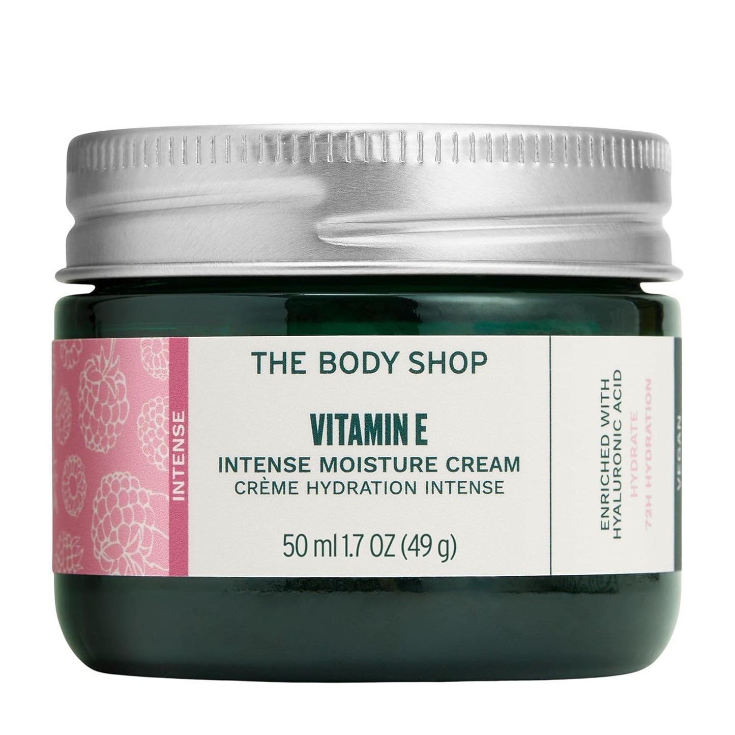 Vitamin E Intense Moisturizer - Hydrating Cream with Hyaluronic Acid for Dry Skin | 1.7 Oz Vegan Formula