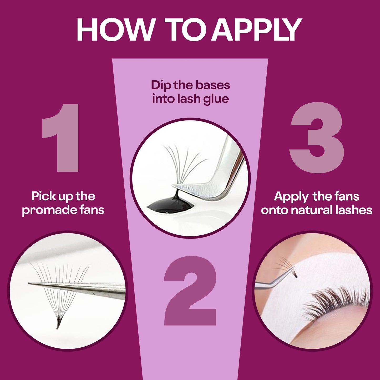 GLAMGAZE 800 Promade Fans 8-15mm Mixed Lengths - 5D to 16D, C CC D Curl, 0.05-0.07mm Thickness - Premade Lash Fans Volume Lash Extensions Loose Premade Fans Eyelash Extensions (16D-0.05-CC 8-15mm)