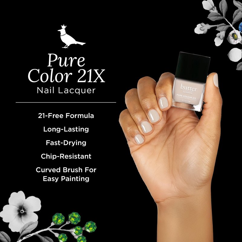 butter LONDON PC21X Nail Lacquer Polish, Steady On - Fast-Drying, Long Lasting Gel-Like Finish & Chip-Resistant Nail Lacquer Helps Protects & Strengthens Nails - Vegan & Cruelty-Free