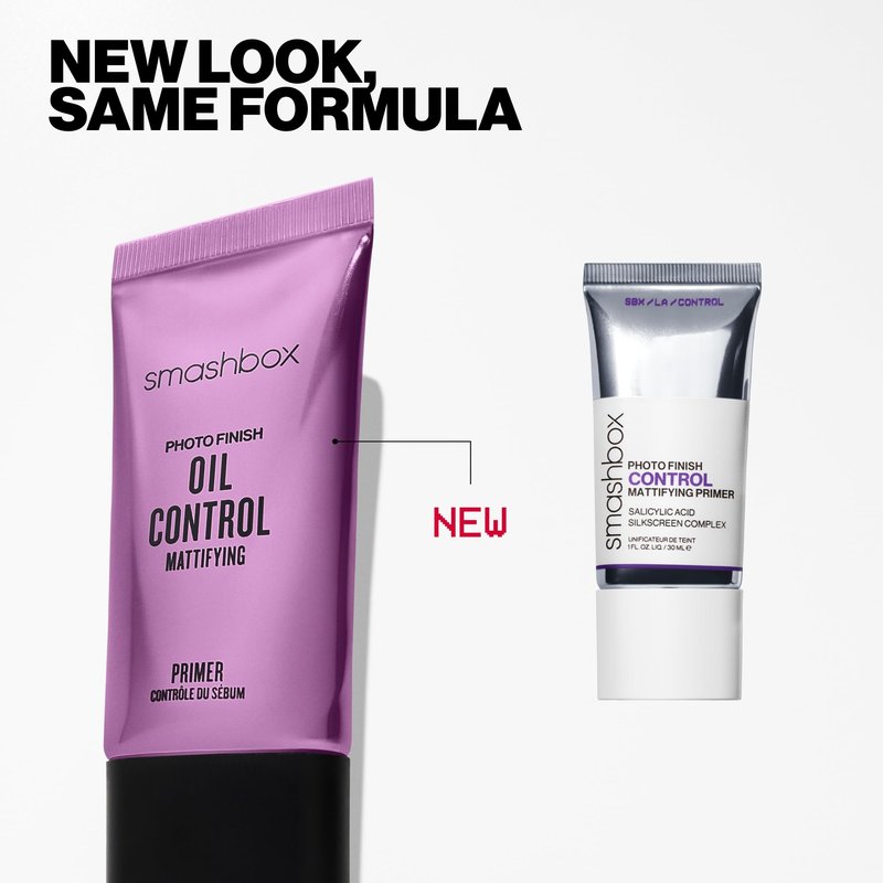 Smashbox Photo Finish Oil Control Primer | Mattifying Oil-Control Makeup Primer for 12 Hours with Salicylic Acid, Witch Hazel and Zinc to Strengthen + Hydrate Skin, 1.01 Fl Oz