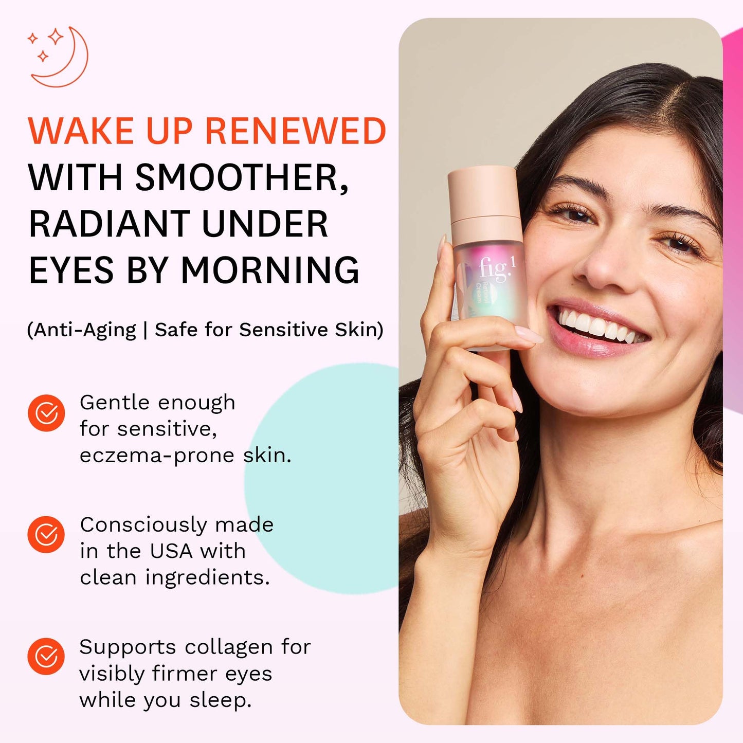 Fig.1 Pro Retinol Eye Cream | Anti Aging For Wrinkles And Fine Lines | Hydrating Under Eye Cream For Dark Circles And Puffiness | Moisturizer For Women & Men | 15ml / 0.5 fl oz