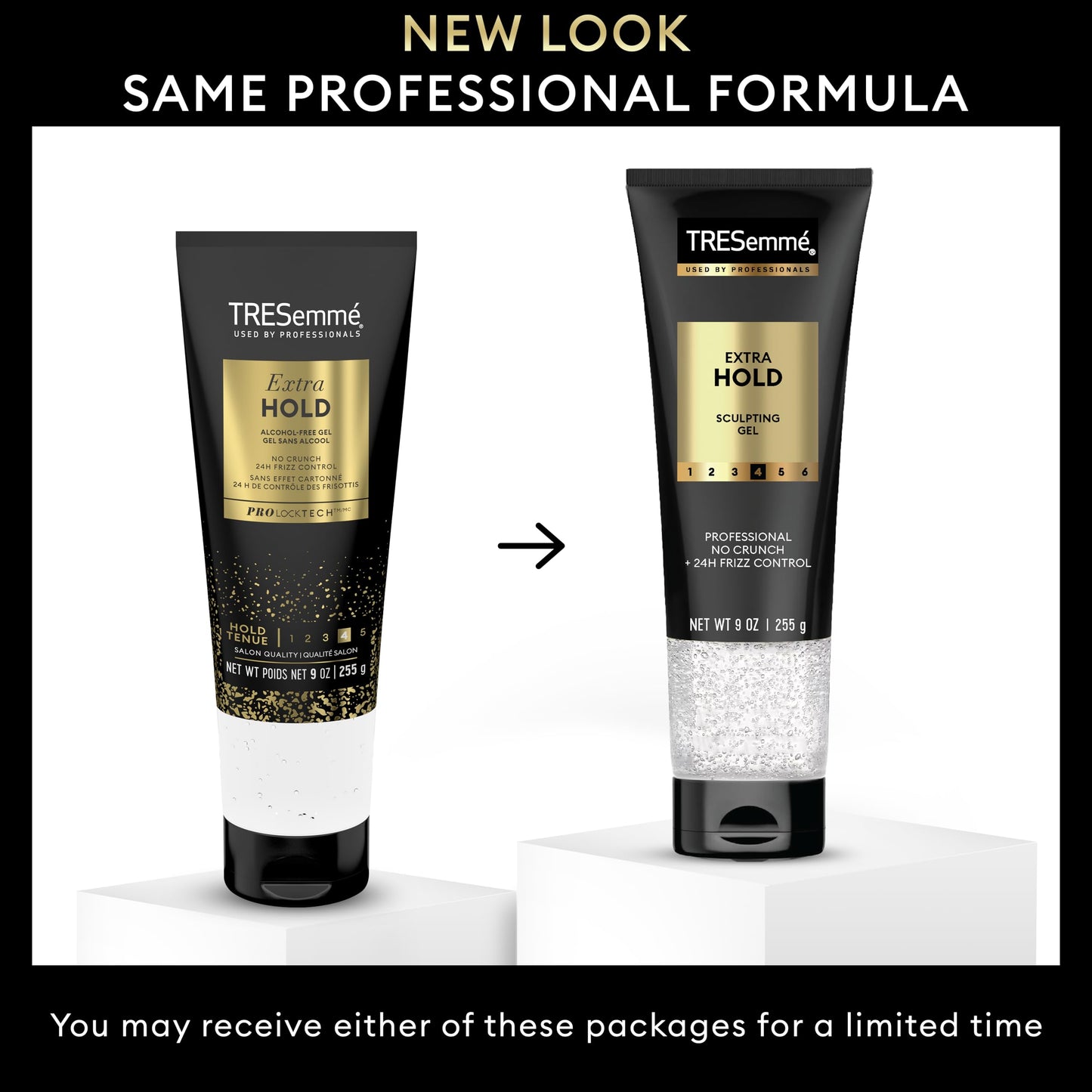 TRESemmé Extra Hold Hair Gel Alcohol-Free for 24-Hour Frizz Control and Humidity Protection 9 oz