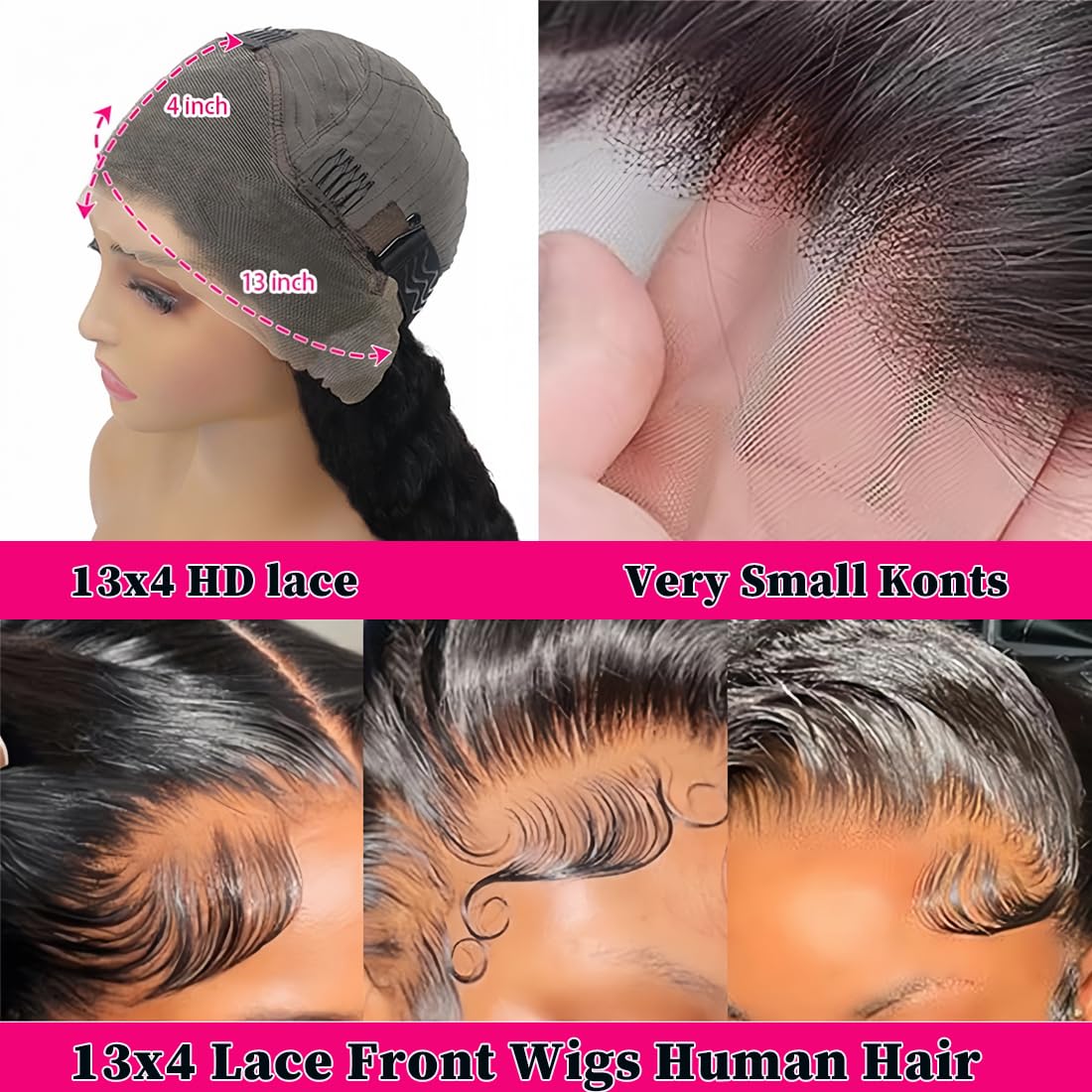 BLOCKICE Pixie Cut Wig Human Hair Stylish Curly Short Bob Wig Deep Wave 13x4 Lace Front Glueless Curly Human Hair Wigs for Black Women Natural Look Full Volume Lace Frontal 8 Inch