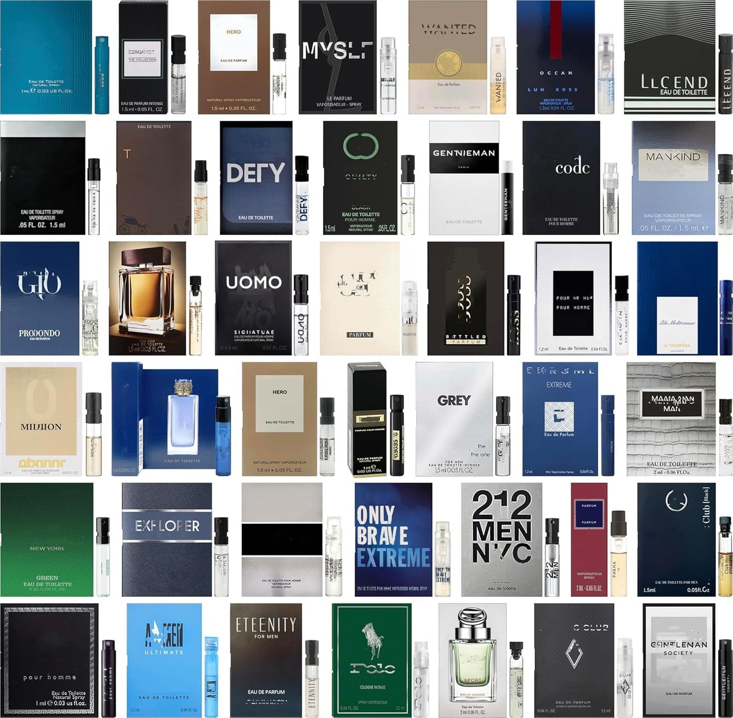 Designer Cologne Sample Vials for Men | 11 Unique Scents Perfect for Travel & Everyday Use
