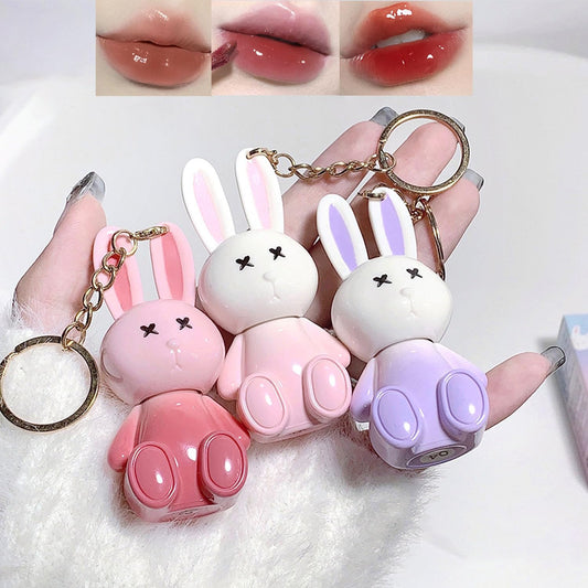 Cute Rabbit Lip Gloss Set - Hydrating Jelly Lipsticks | Moisturizing, Waterproof, Long-Lasting 3-Piece Collection