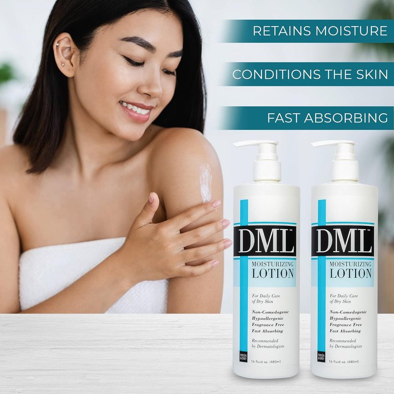 Moisturizing Lotion - Hydrating Hand & Body Lotion for Dry Skin | Unscented, Hypoallergenic, 16 oz (Pack of 2)