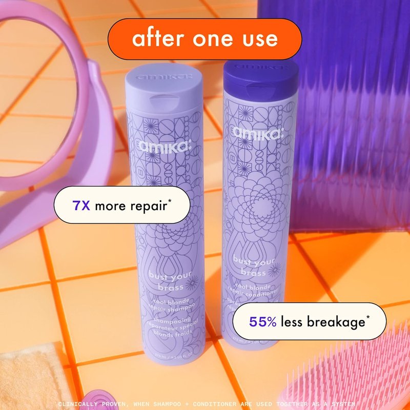 Amika Bust Your Brass Repair Shampoo - Moisture-Rich Formula | 275ml
