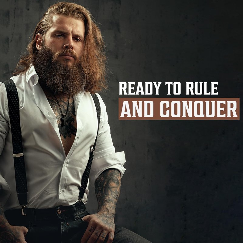 Viking Revolution Beard Wash and Beard Conditioner for Men with Argan Oil and Jojoba Oil - Beard Softener and Strengthener Beard Care Beard Shampoo and Conditioner with Beard Oil (17oz, Majestic Oud)