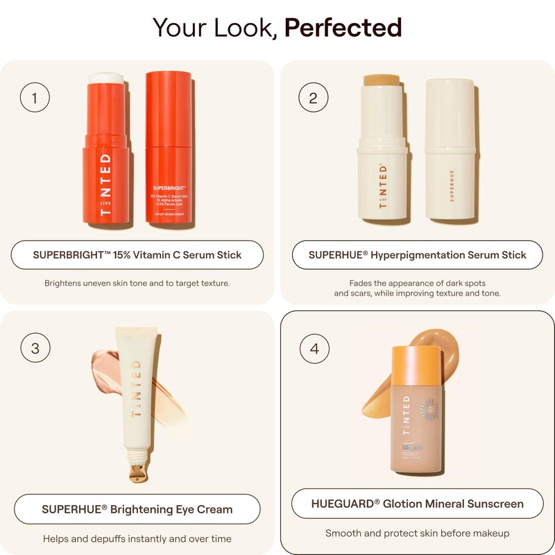 Live Tinted Hueguard Glotion Mineral Tinted Sunscreen For Face SPF 50 – Lightweight Fragrance-Free Sunscreen – Hydrating & Brightening – Clean & Vegan Primer With SPF - Medium Deep .5 FL Oz
