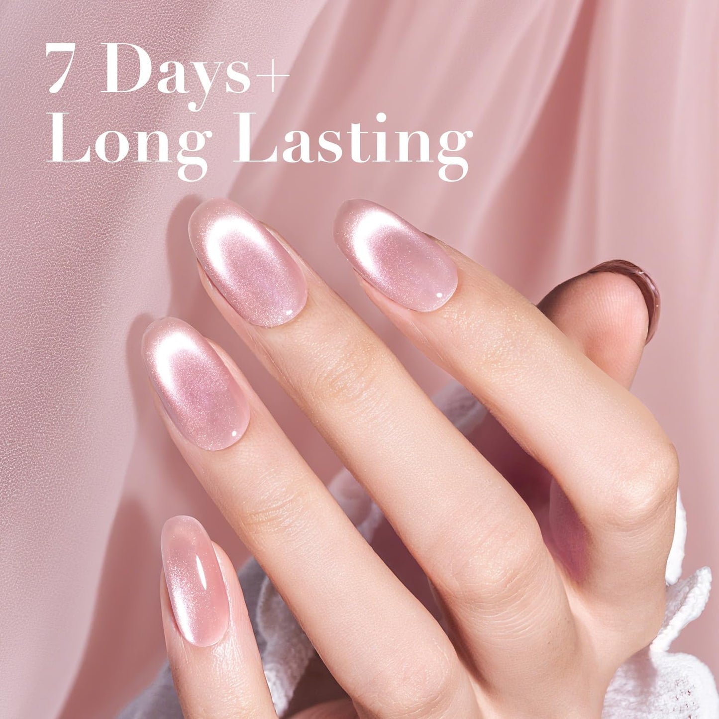 Cat Eye Nail Polish - Quick Dry Nude Glitter Lacquer | Salon-Quality Shine for Women & Girls