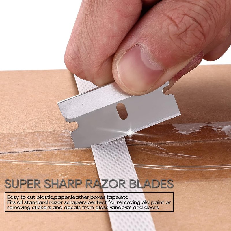 400PCS Single Edge Razor Blades - Industrial Scraper Replacement Blades for Labels, Decals & Stickers
