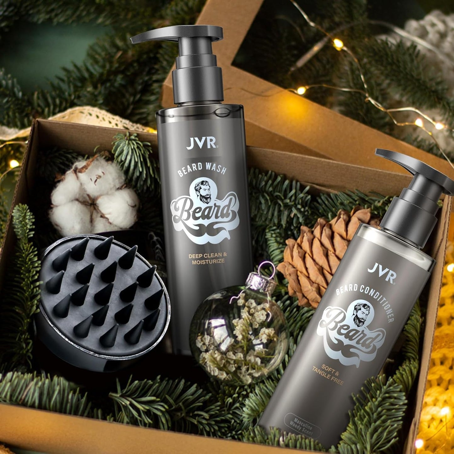 Beard Wash & Conditioner for Men | Organic Coconut & Aloe Formula - 6.7oz, Reduces Frizz & Softens Coarse Beards