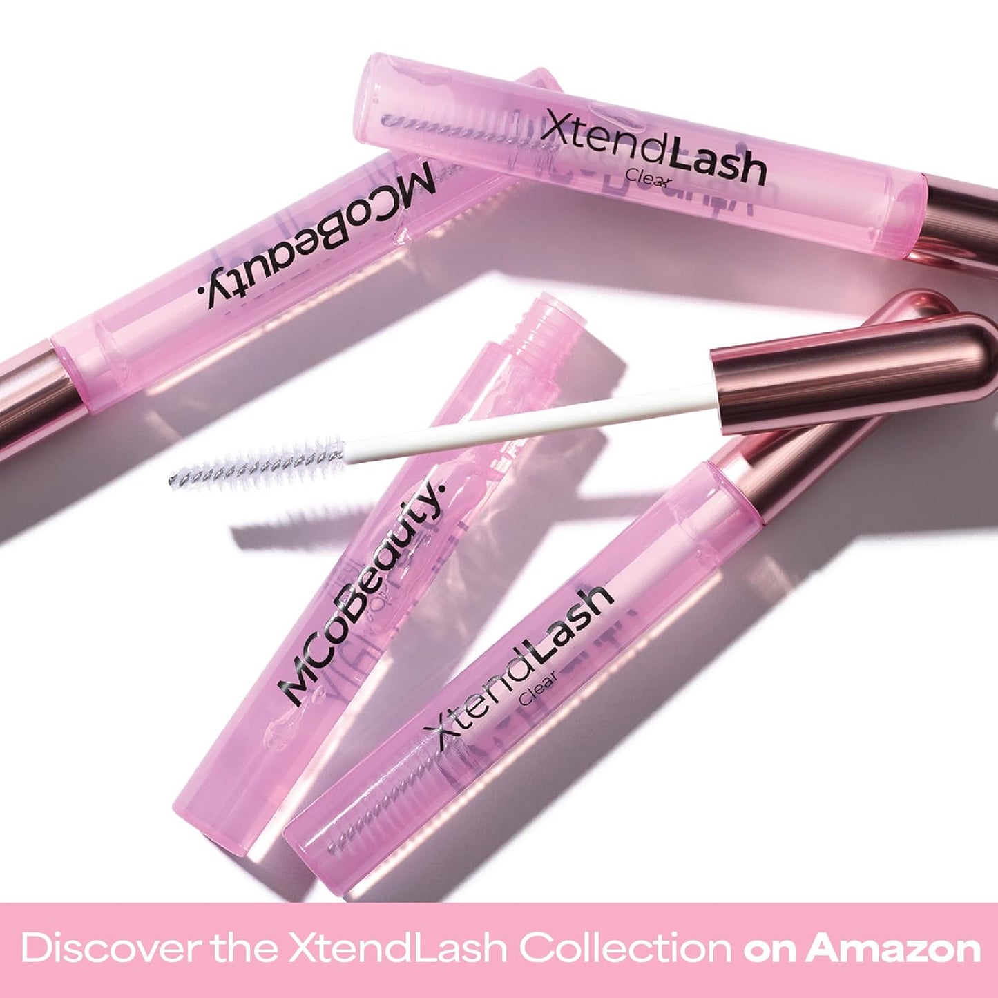 XtendLash Clear Tubing Mascara - Lengthening & Glossy Shine, Water-Resistant | Flake-Free, Vegan, Sensitive Eyes