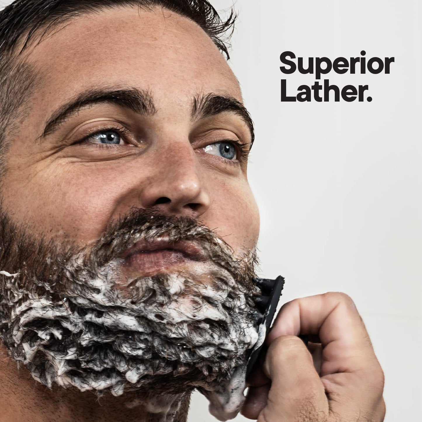 TOOLETRIES Beard Scrubber with Hook - Silicone Beard Brush & Beard Exfoliator for Men - Deep Cleans & Unclogs Pores - Gentle face massgage, removes beardruff, Beard Accessories - Charcoal