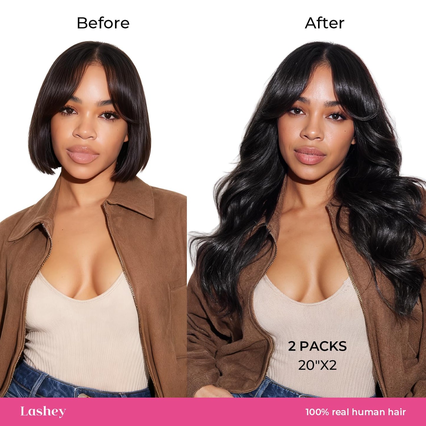 Lashey Seamless Clip in Hair Extensions Remy Human Hair Extensions, 110g 7pcs Body Wave Natural Black Clip in Hair Extensions Real Soft Human Hair Natural Black Human Hair Extensions 14 Inch