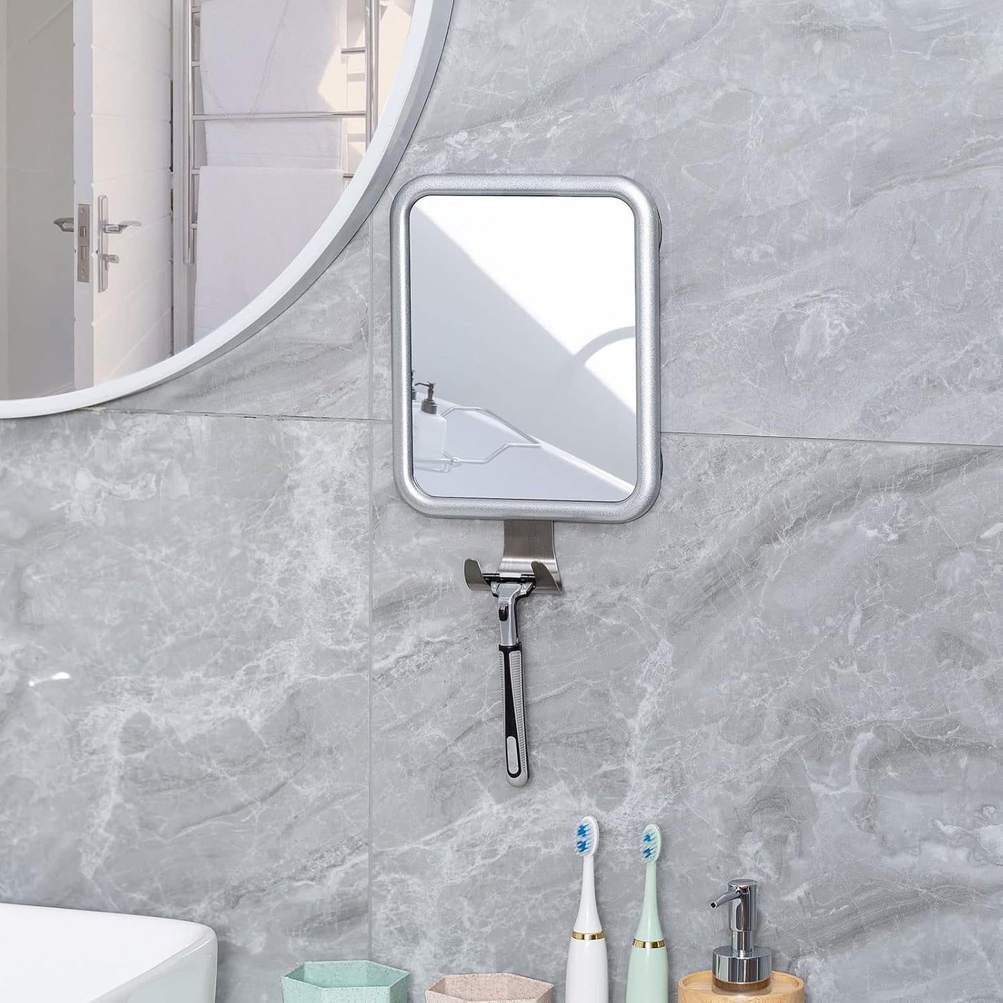 Fogless Shower Mirror for Shaving - Anti-Fog Design | Perfect for Glass Doors