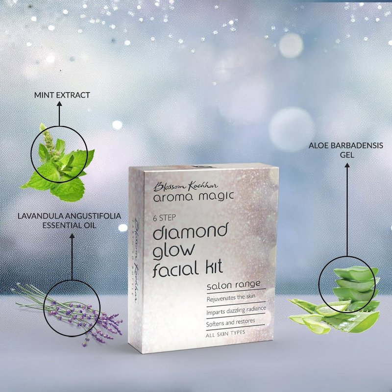 Diamond Glow Facial Kit - 6-Step Rejuvenating Skincare Set | Restores Softness & Radiance for All Skin Types