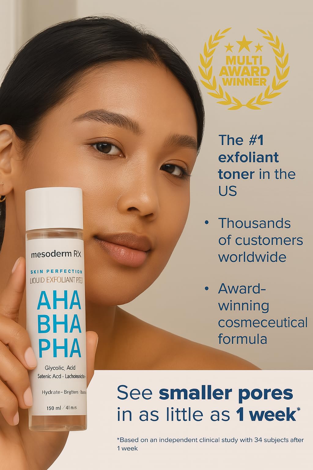 Mesoderm RX AHA BHA PHA Liquid Exfoliant, 100ml
