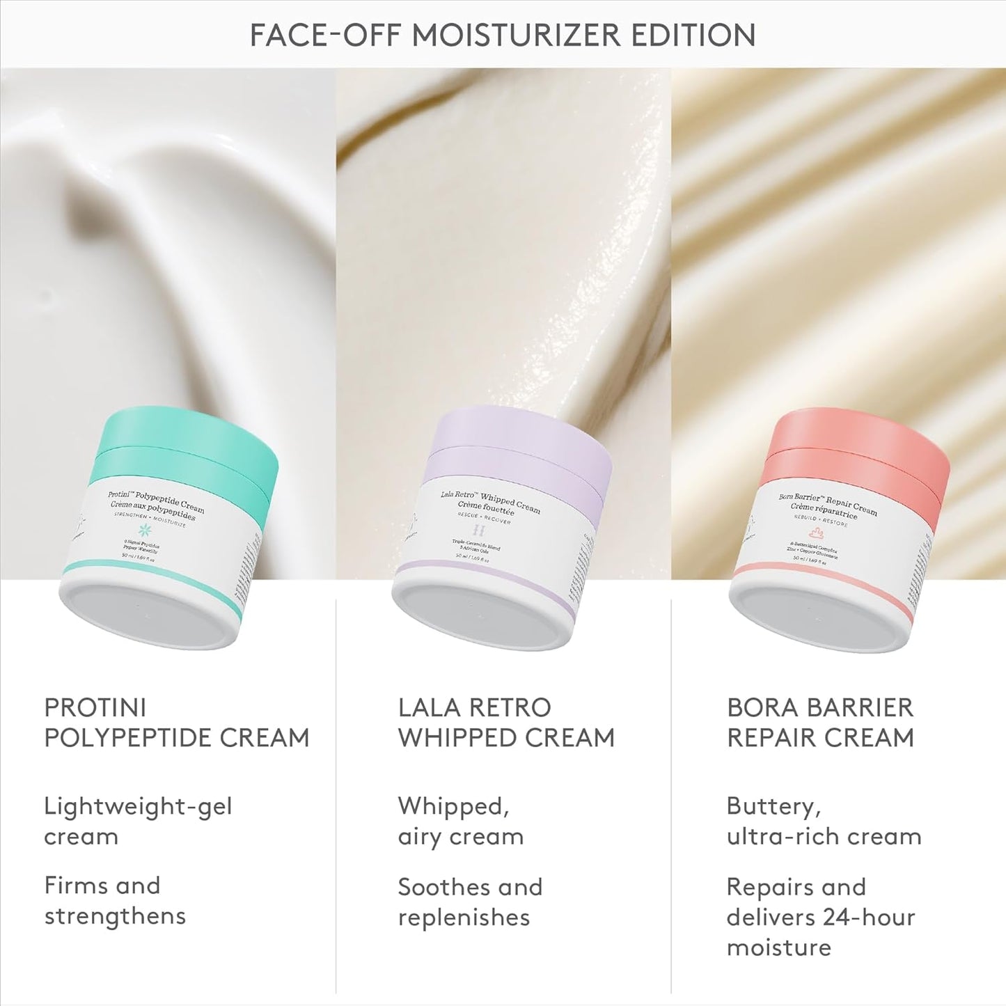 Drunk Elephant Protini Polypeptide Cream - Firming Moisturizer for Youthful Skin | 1.69 oz, Clean & Cruelty-Free