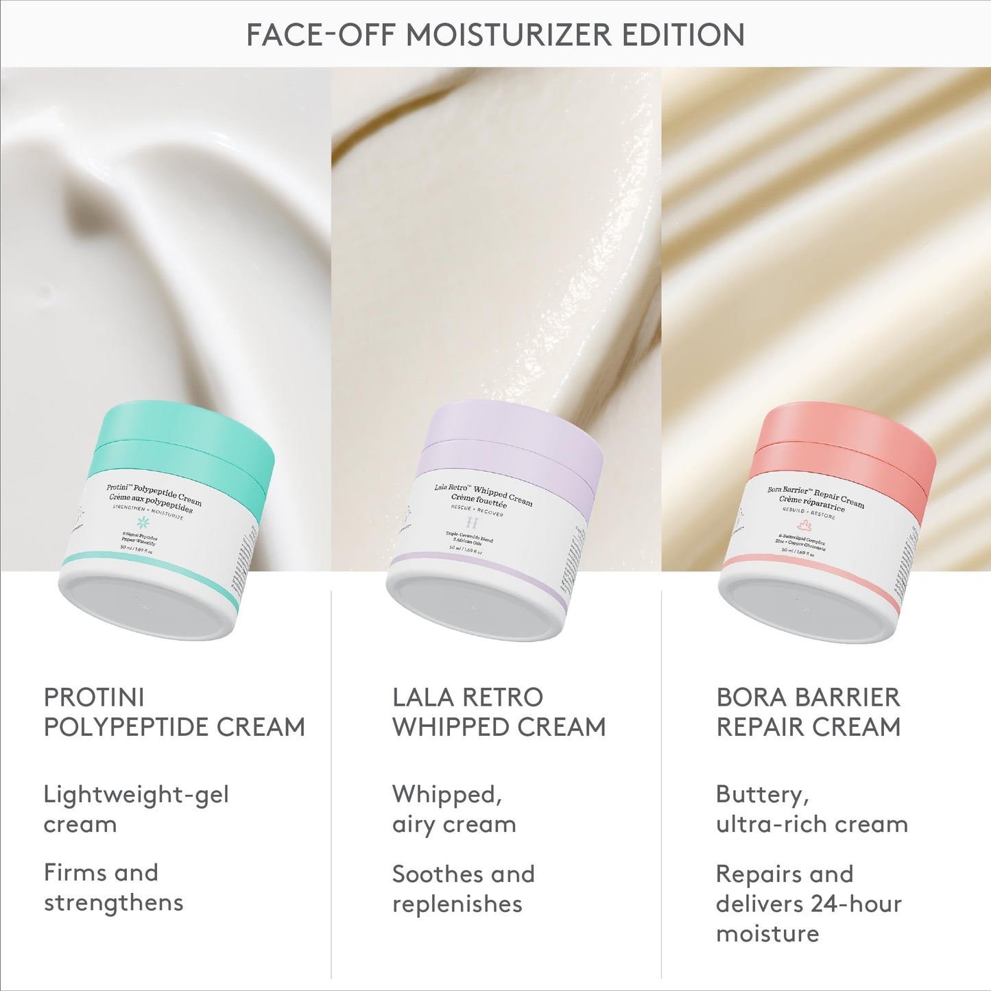 Drunk Elephant Protini Polypeptide Cream - 50 ml/1.69 fl oz - Firming Moisturizer - Clean Clinical Skincare - Cruelty-Free - Dermatologist-Tested - Includes B-Goldi Deluxe Sample (3 ml/ .10 fl oz)
