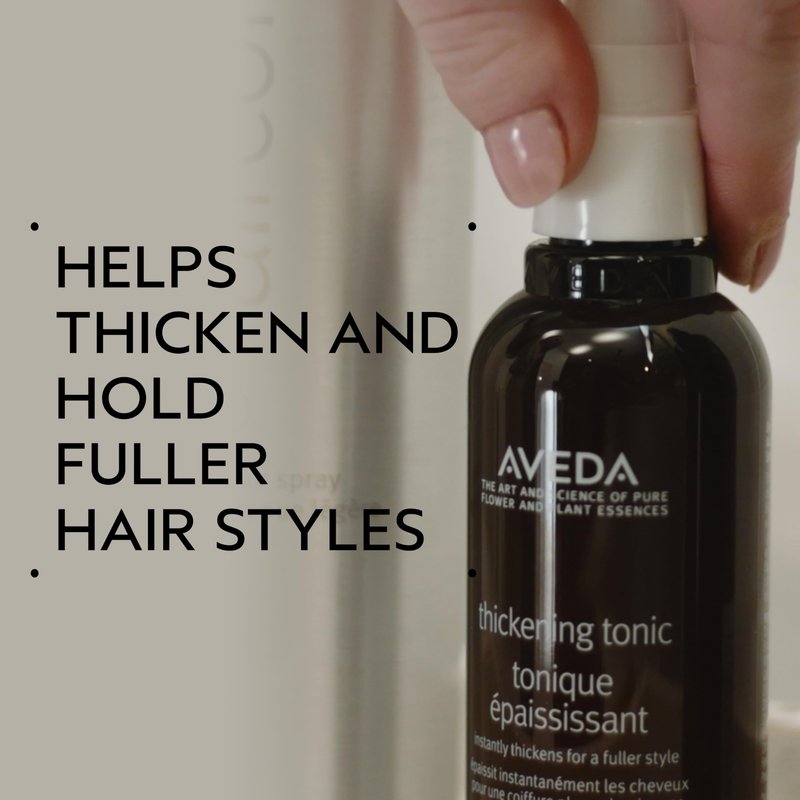 Aveda Thickening Tonic | Instantly Thickens Hair | Spray for Thin and Fine Hair | with Wheat, Corn, and Certified Organic Amla | 96% Naturally Derived*, 3.4 Fl Oz