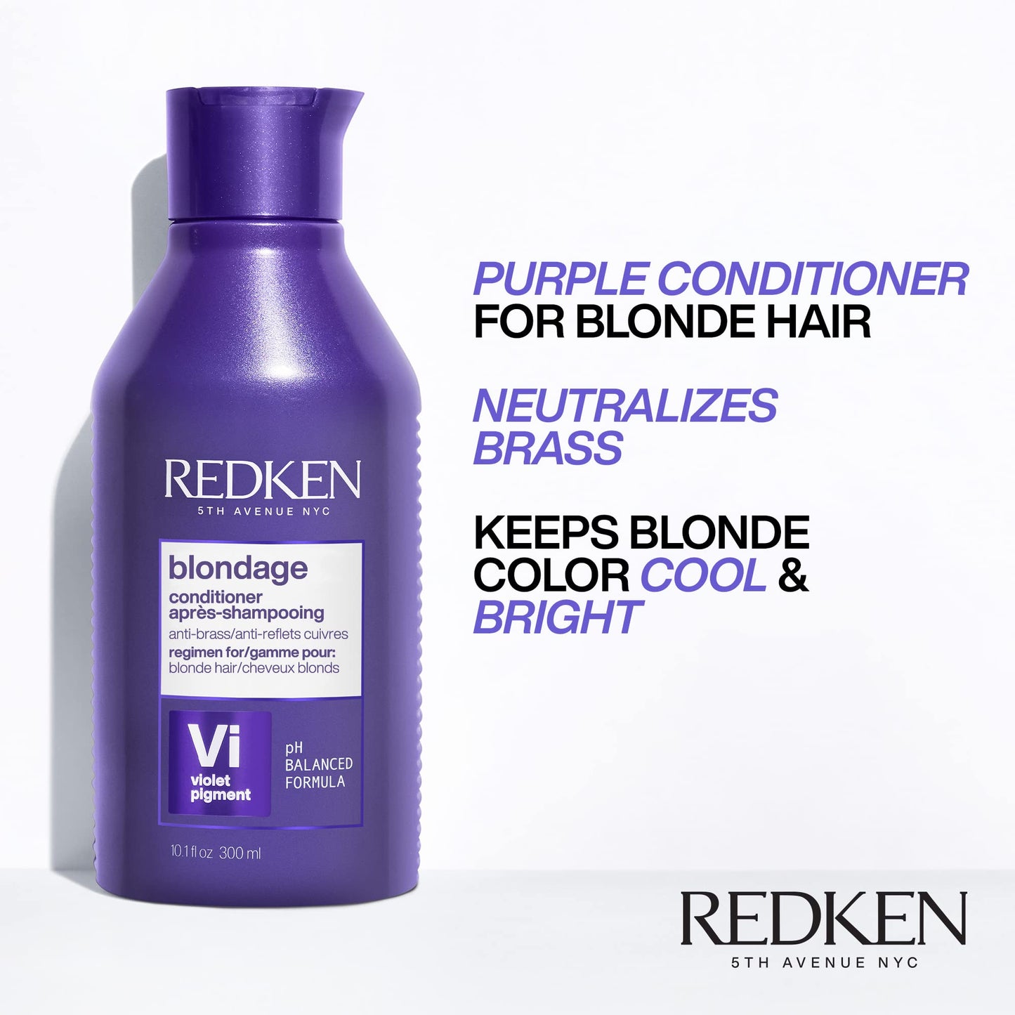 Redken Blondage Color Depositing Purple Shampoo, Conditioner and Anti-Brass Mask Set For Blonde Hair - Neutralizes Brassy Tones In Blonde Hair With Citric Acid