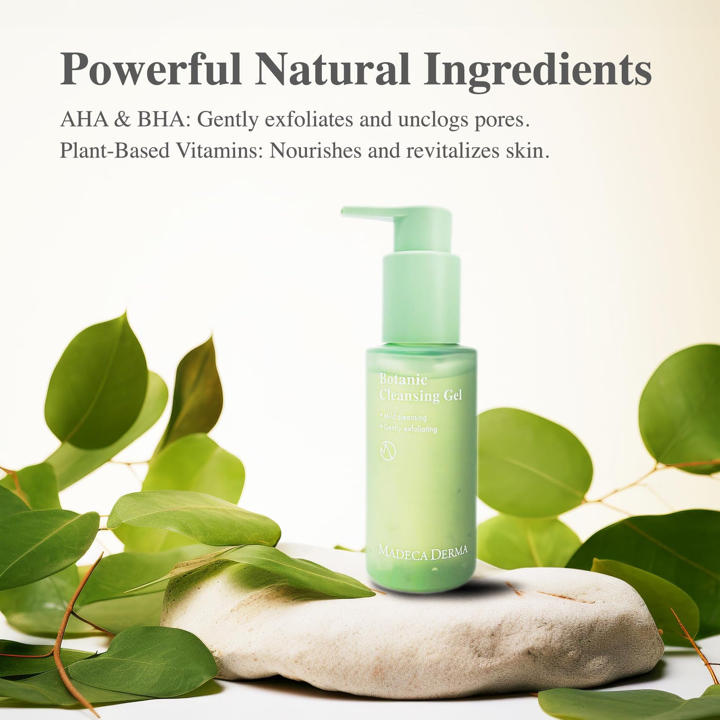 Madeca DERMA Botanic Cleansing Gel – pH Balancing Cleanser with Centella Asiatica & Tea Tree, Korean Skincare, Soothing & Calming with Natural, Hypoallergenic Ingredients (3.4 fl oz)