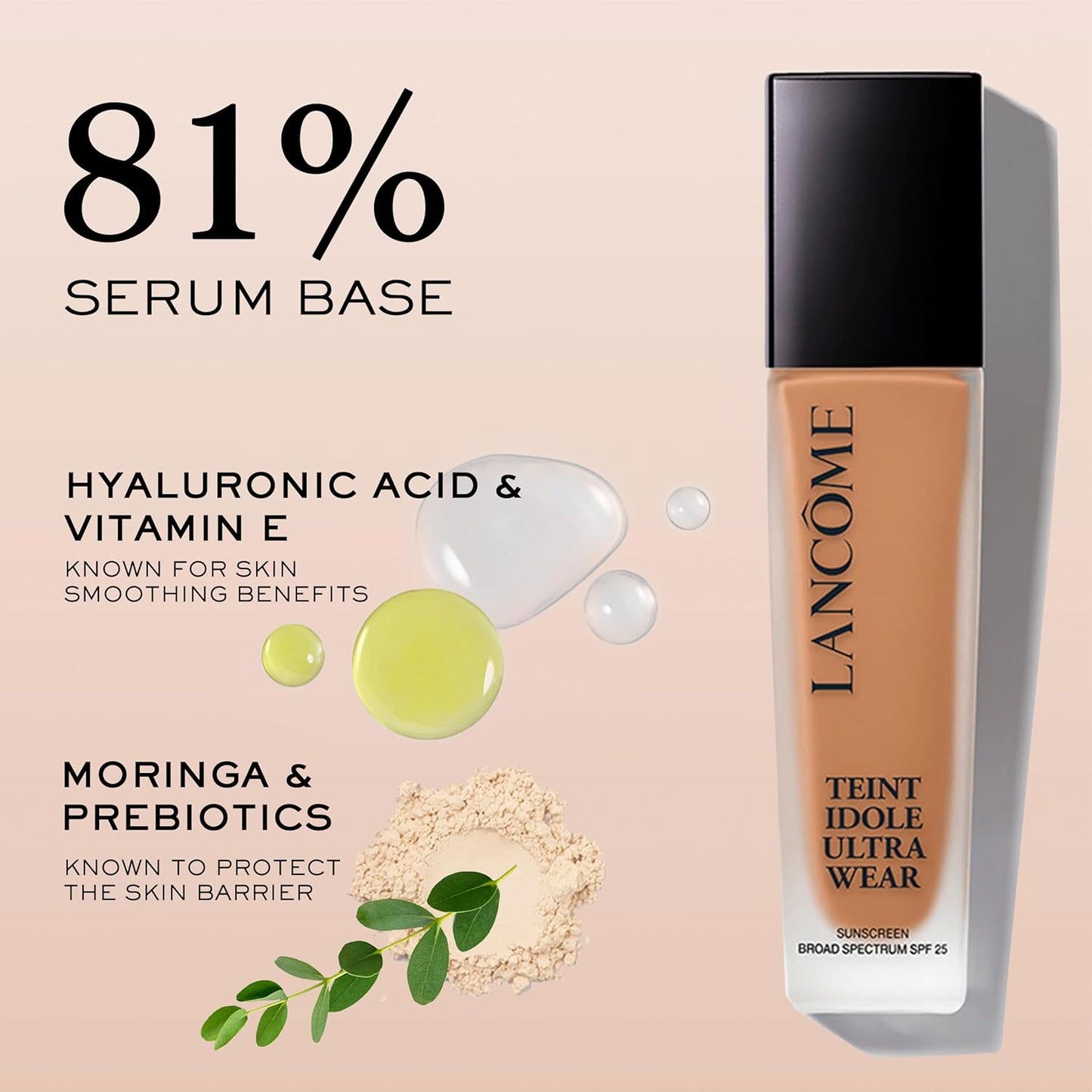 Lancôme Teint Idole Ultra Wear Foundation - Longwear, Medium-Full Coverage, Waterproof | 540C Deep Cool Red Undertones, 1 Fl Oz