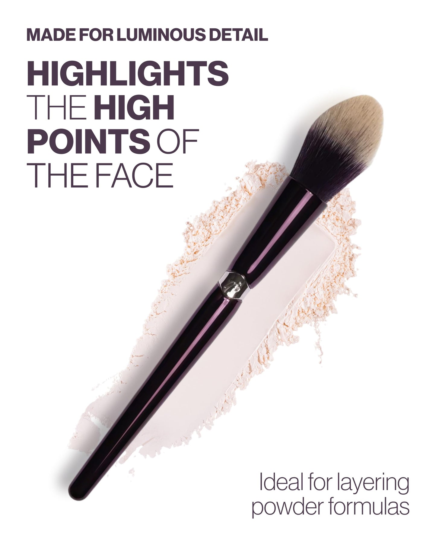 Anisa Beauty Tapered Highlighter Makeup Brush | Ultra-Soft Professional Highlight & Setting Powder Brush for Lightweight, Luminous Application | Vegan & Cruelty-Free