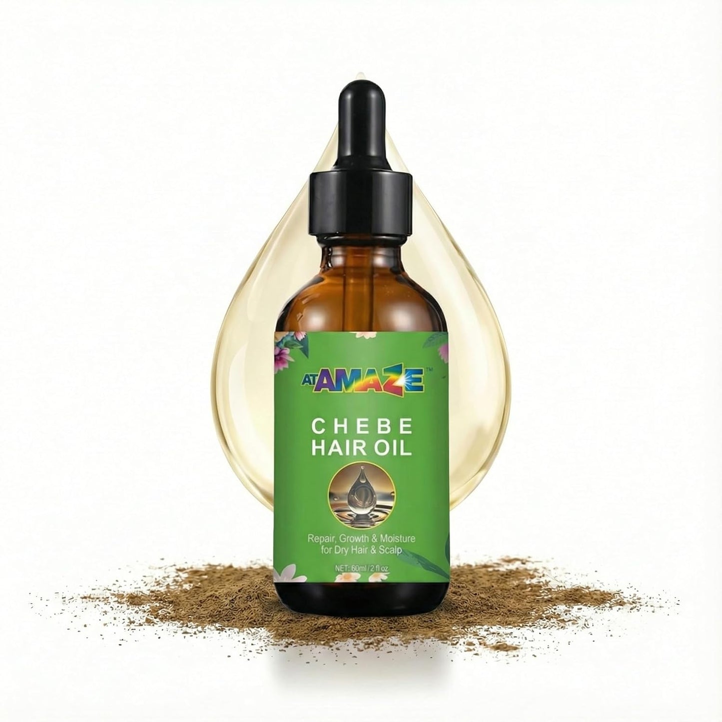 Chebe Oil for Hair Growth - Natural Hair Growth Oil for Stronger, Thicker Hair | 60 ml