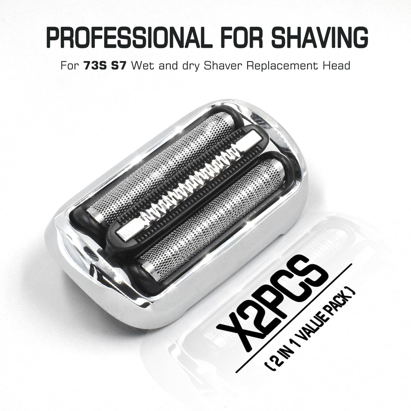 S7 73S 360 Replacement Head Foil & Cutters for Braun Series 7 Eletric Shavers, Compatible with Braun New Generation 7020s, 7025s, 7027 cs, 7071cc, 7075cc, 7085cc Razor