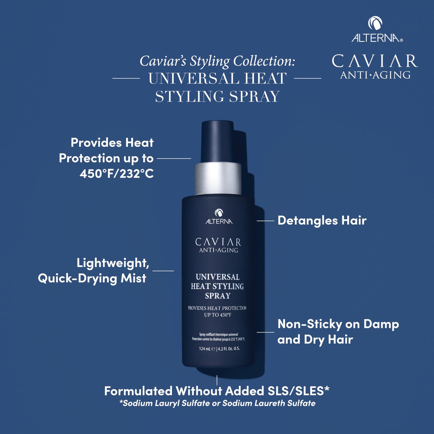 Alterna Haircare CAVIAR Anti-Aging Universal Heat Styling Spray 4.2 Fl Oz