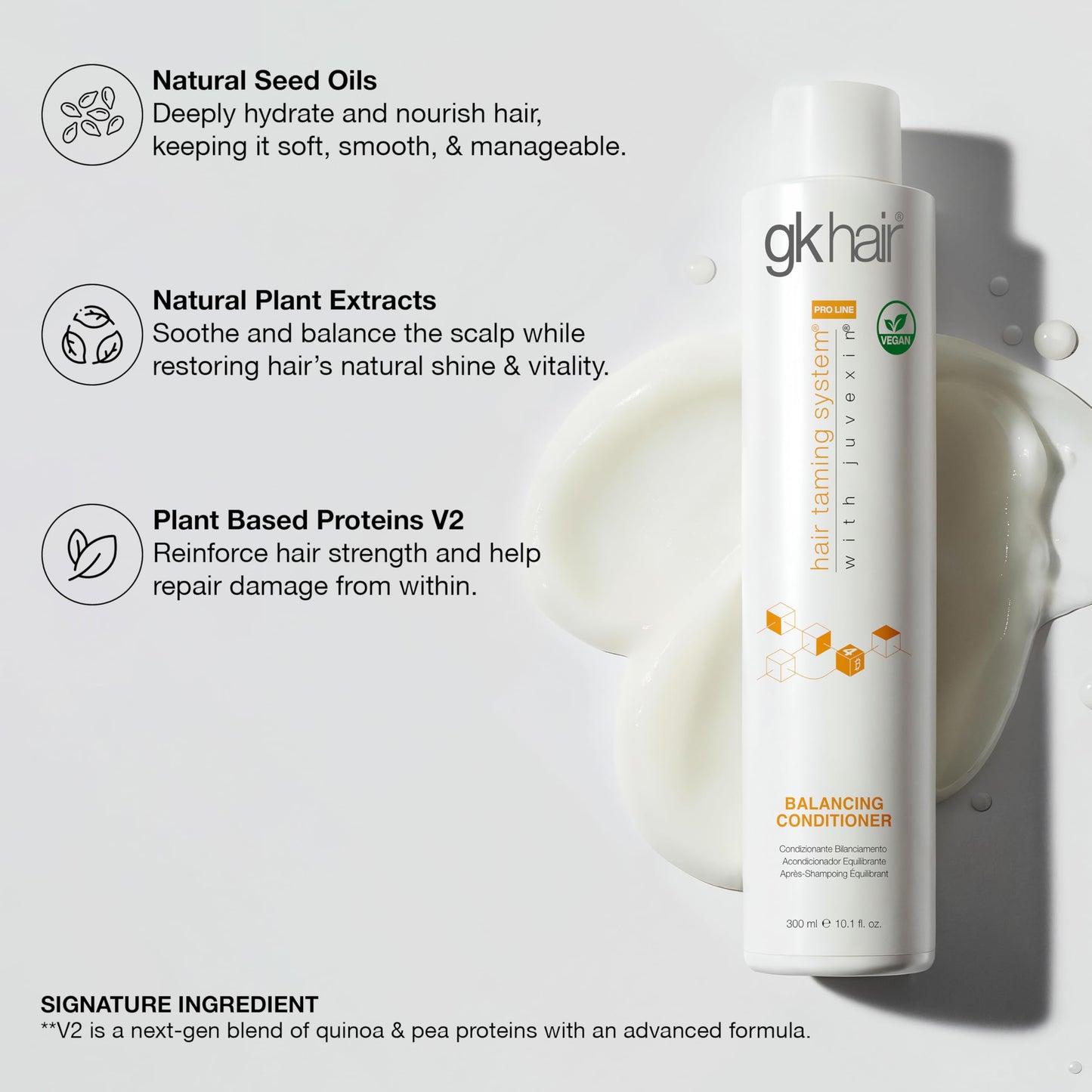 GK HAIR Balancing Shampoo and Conditioner Set for Oily Hair Upto 72-Hour Freshness Best Shampoo and Conditioner for Greasy Scalp Build Up Dirt, Skip the Daily Wash, Gentle Fragrance 10.1 Fl Oz