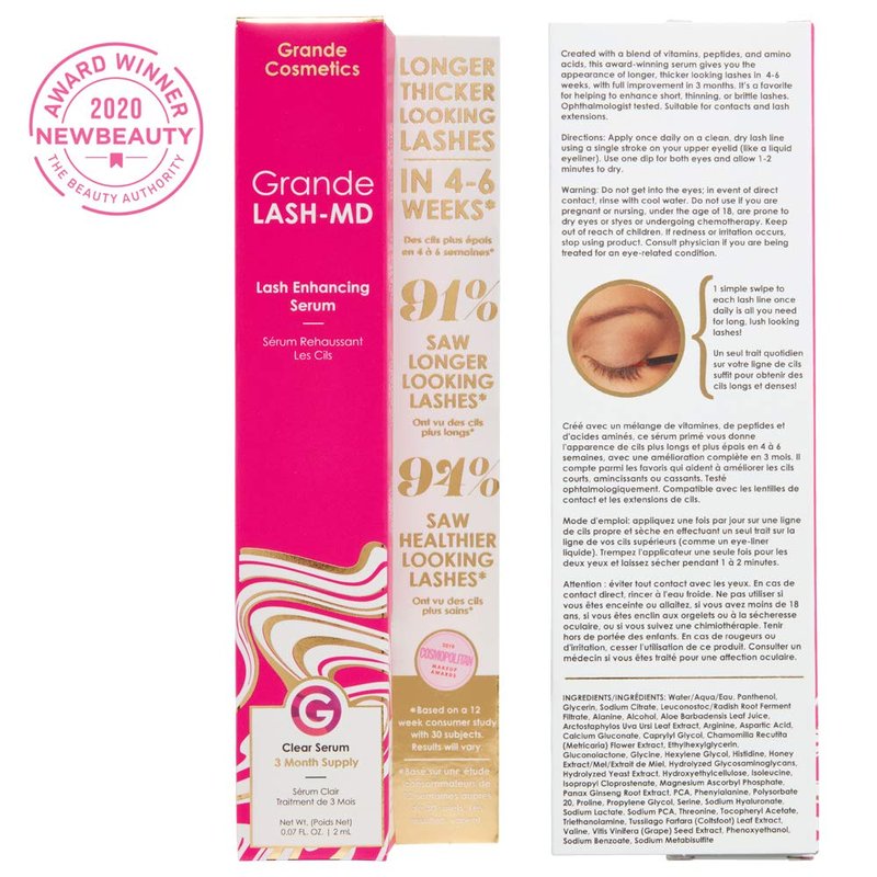 Grande Cosmetics GrandeLASH-MD Lash Enhancing Serum - Longer, Thicker Eyelashes | Cruelty-Free Formula