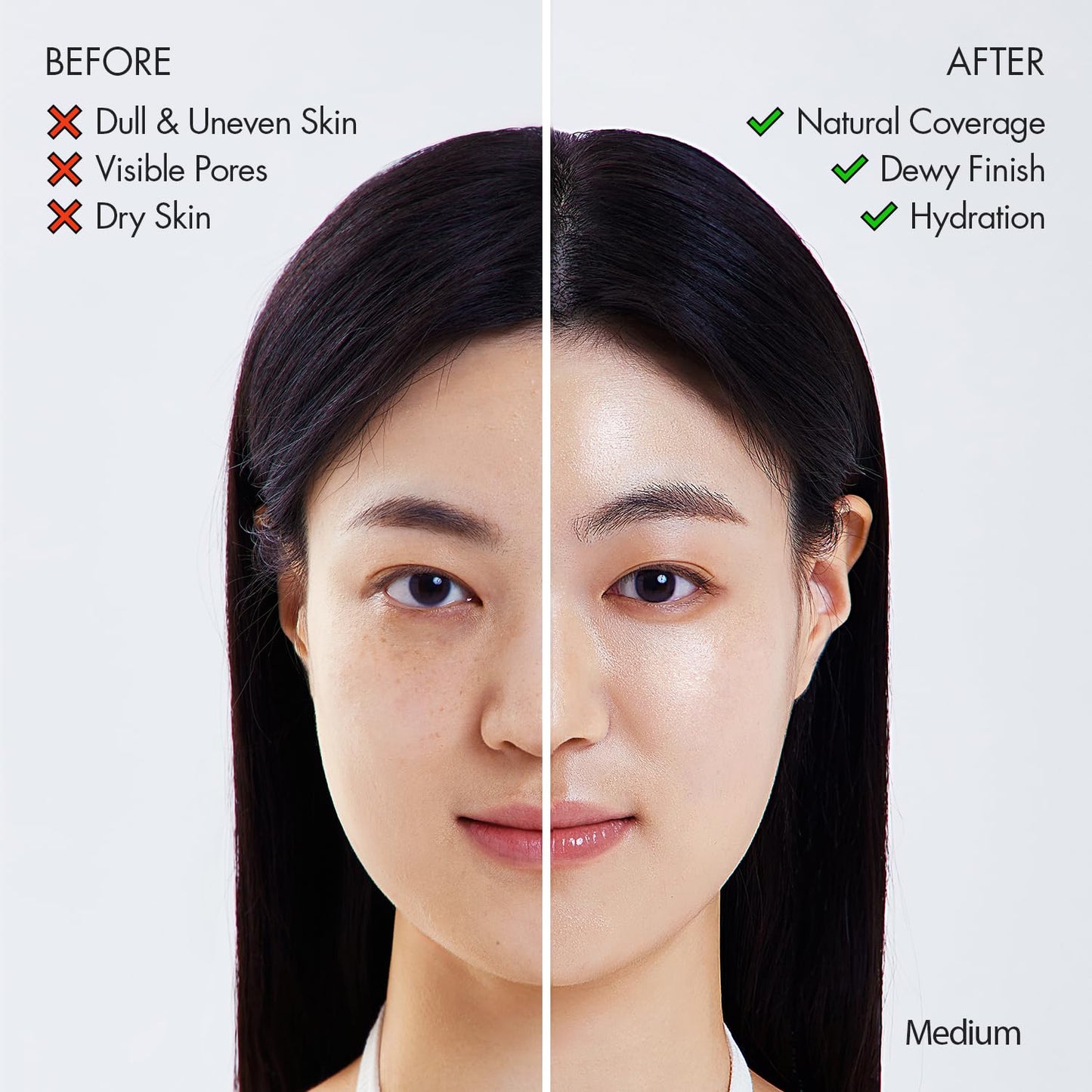 AGE20'S Signature Essence Pact SPF 50+ - Korean Cushion Foundation, Dewy Finish, Natural Coverage | 23W Beige | Pack of 2