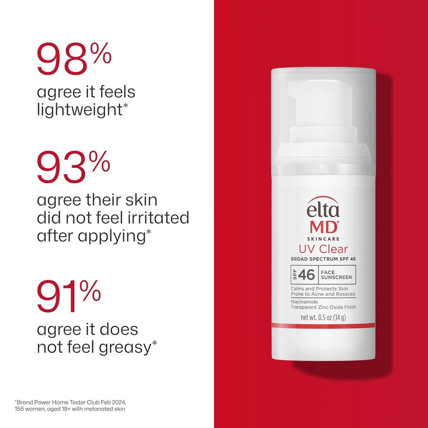 EltaMD UV Clear Face Sunscreen SPF 46 - Oil-Free Zinc Oxide Formula | 0.5 oz