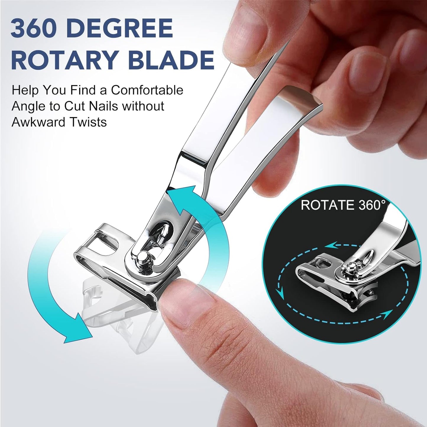 Large Toenail Clippers for Seniors - Podiatrist-Approved Slanted Design for Thick Ingrown Nails | Wide Opening for Easy Use