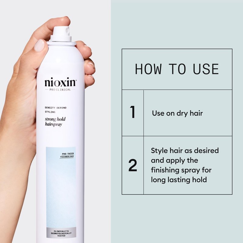 NIOXIN Density Defend Styling Strong Hold Hairspray For Long-Lasting Hairstyles Humidity Resistant 10.6 Fl oz.