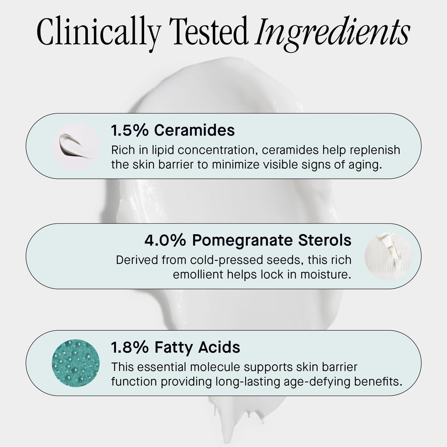 Brandefy Tri Lipid Replenish Treatment - 1.5% Ceramides, 4.0% Sterols, 1.8% Fatty Acids - Peptide Moisturizer, Hydrating Face Cream, Made in the USA (1.6 Oz)