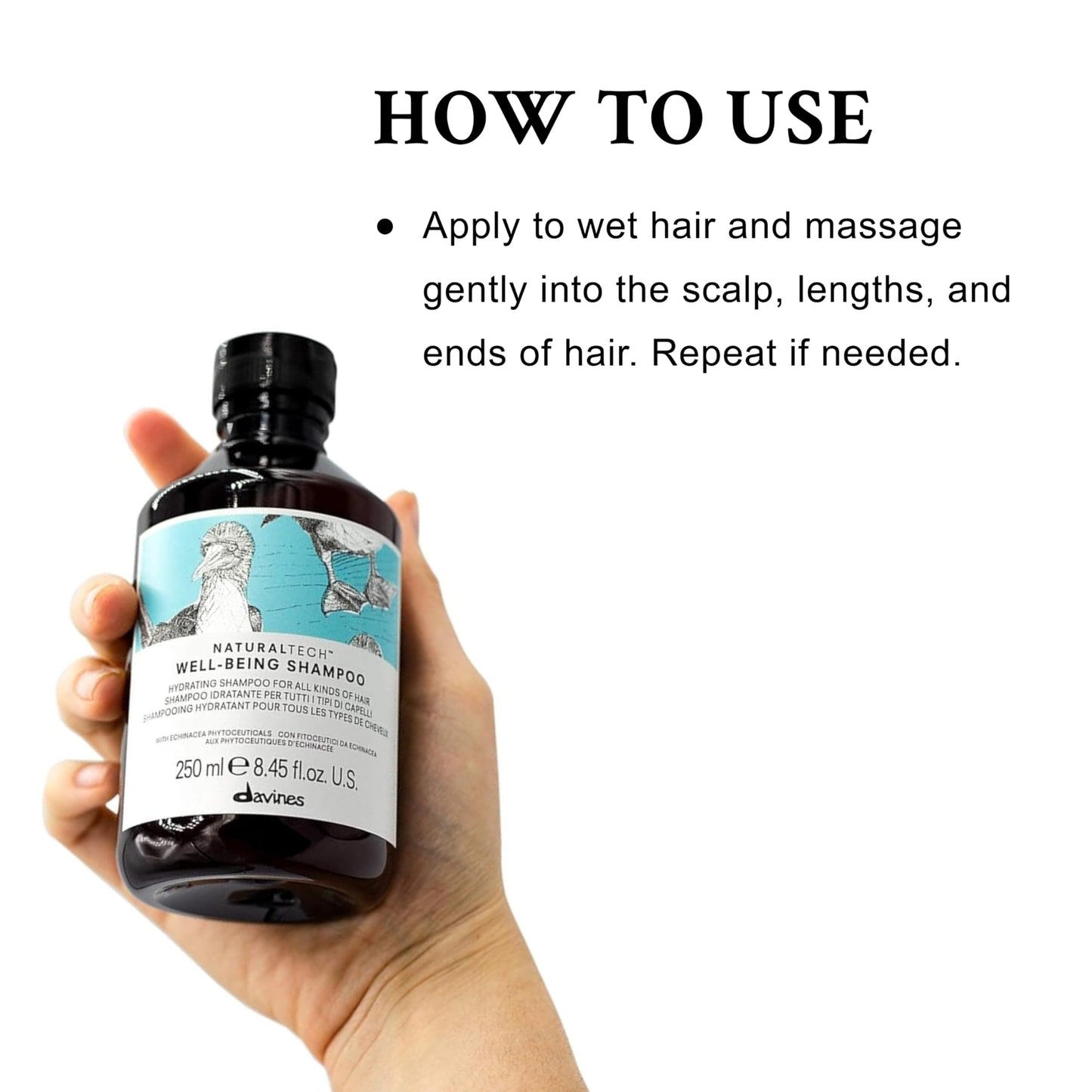 Naturaltech Wellbeing Shampoo, daily gentle cleanser for all hair types
