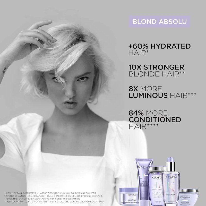 Kerastase Blond Absolu Cicanuit Serum - Overnight Hydrating Serum for Color-Treated Hair with Hyaluronic Acid & Edelweiss | 3.4 oz