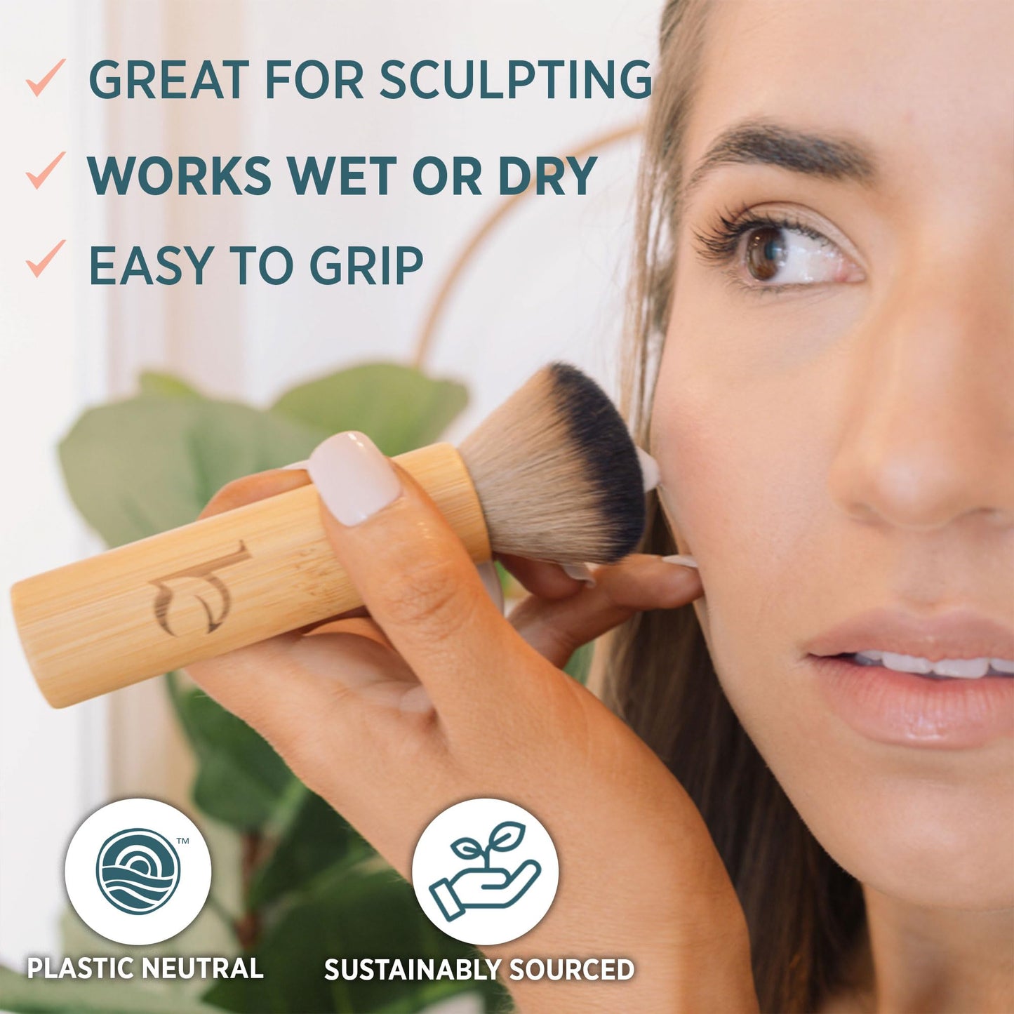Face Tanner Made with Natural & Organic Ingredients and Kabuki Face Brush for Self Tanner Application
