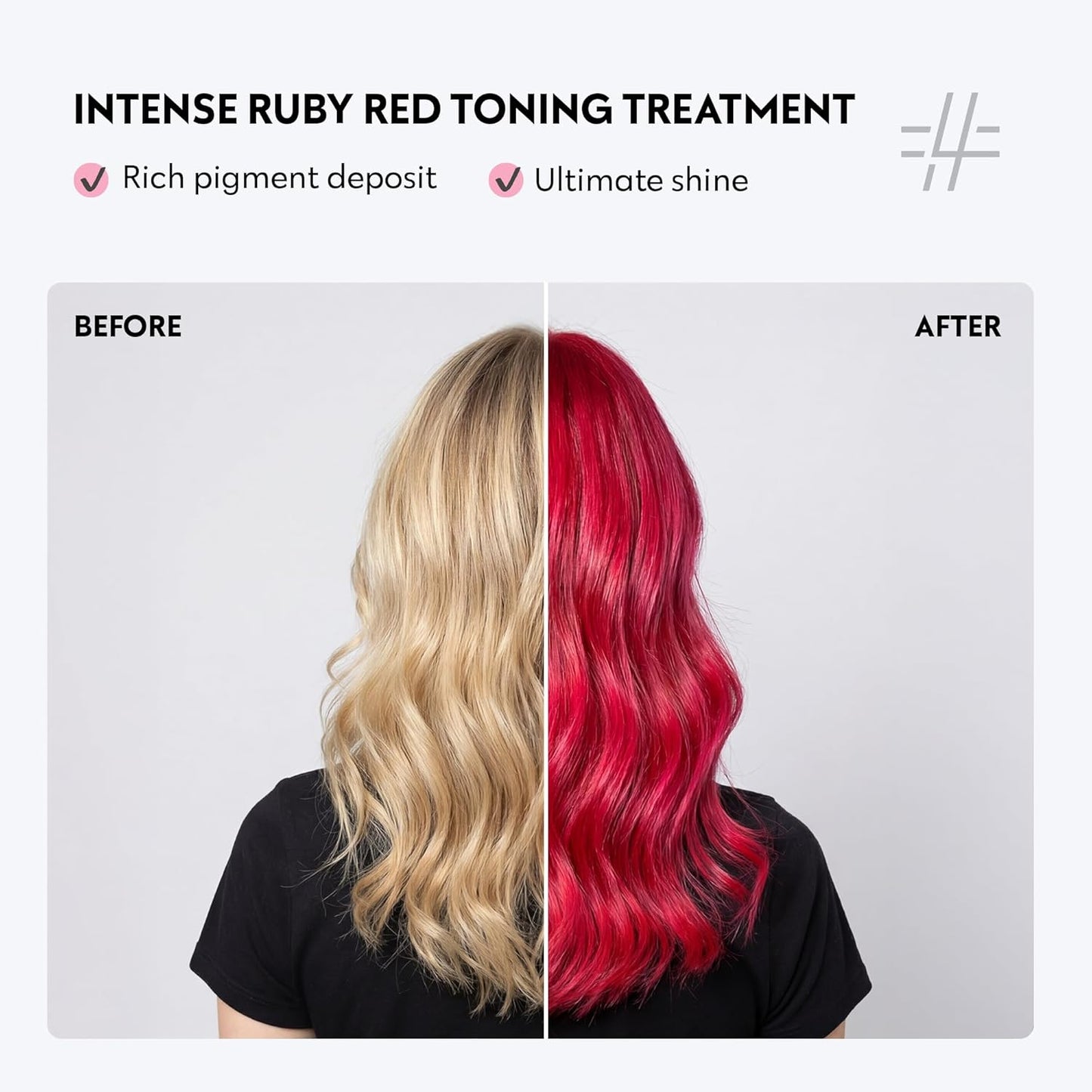 Intense Ruby Red Semi-Permanent Hair Dye - 100% Vegan Conditioning Treatment | 6.76 fl oz, 27 Shades Available